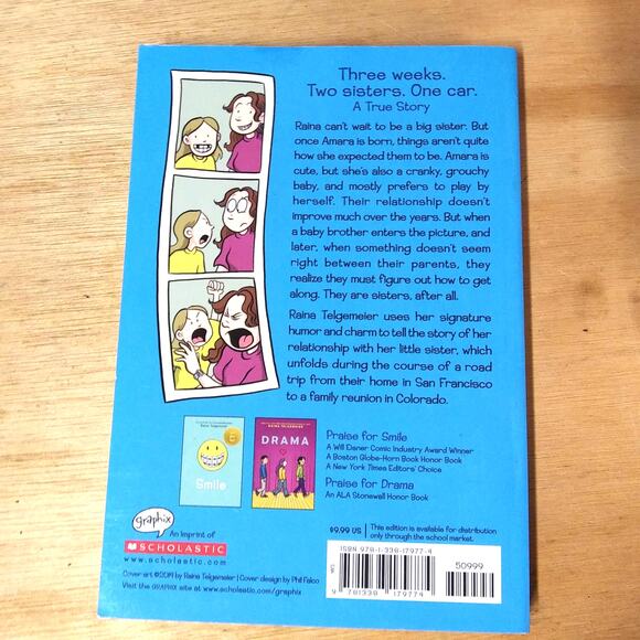 SISTERS by Raina Telgemeier – Award-Winning Graphic Novel (Paperback) - Picture 2 of 5